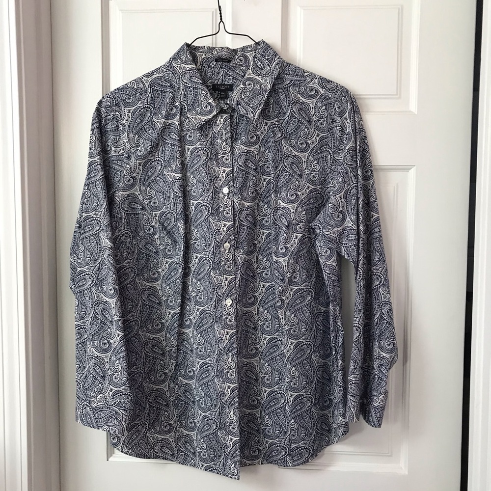 Long sleeve paisley shirt